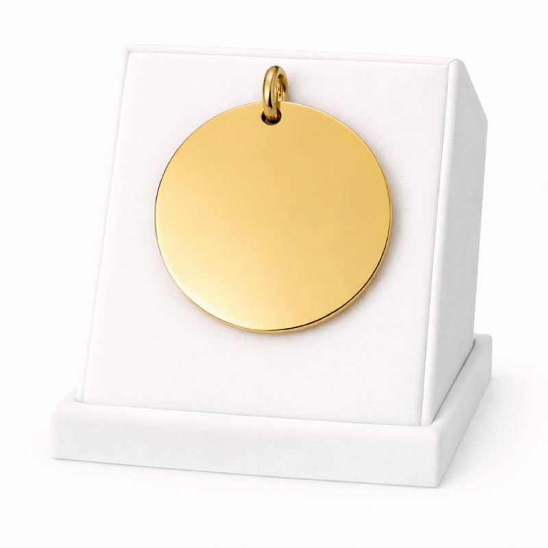 Médaille Ronde Personnalisée - Gravure Laser - Or - ⌀30mm
