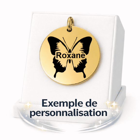 Médaille Ronde Personnalisée - Gravure Laser - Or - ⌀30mm