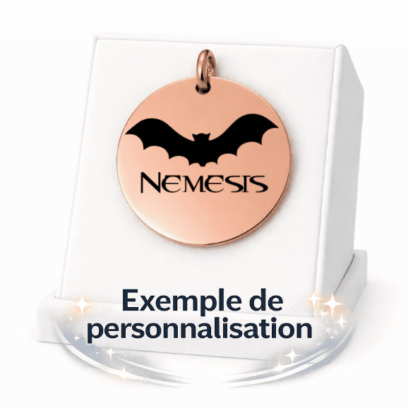 Médaille Ronde Personnalisée - Gravure Laser - Or Rose - ⌀30mm